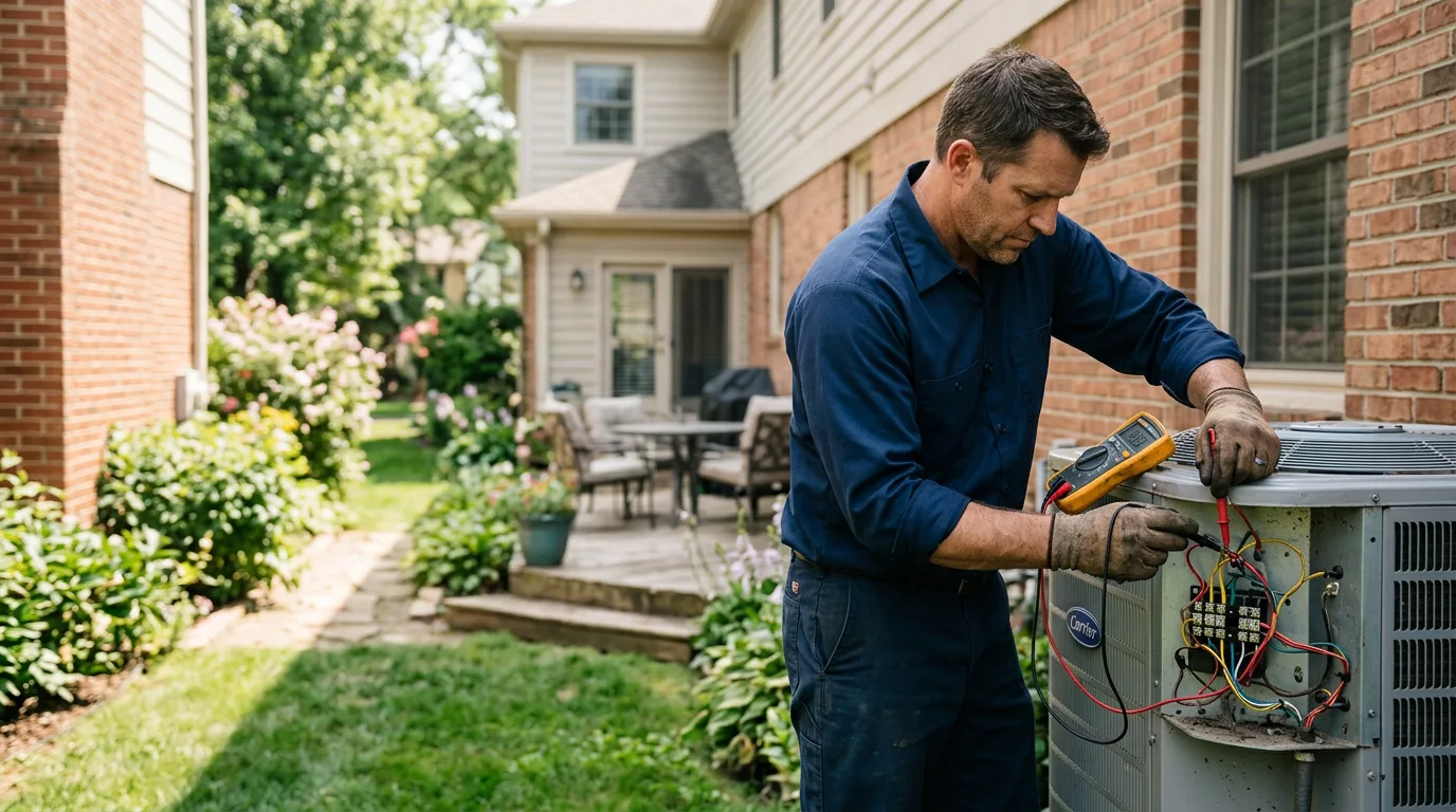 HVAC technician working near Farmingdale, NY